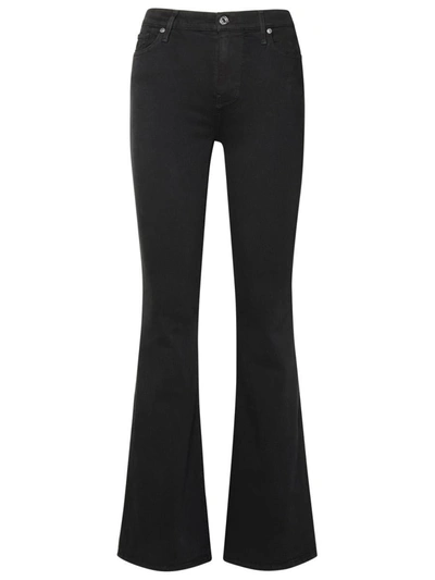 7 FOR ALL MANKIND 7 FOR ALL MANKIND 'ALI' BLACK COTTON BLEND PANTS
