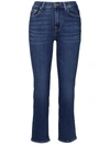 7 For All Mankind Roxanne Slim-fit Mid-rise Stretch-denim Jeans In Blue