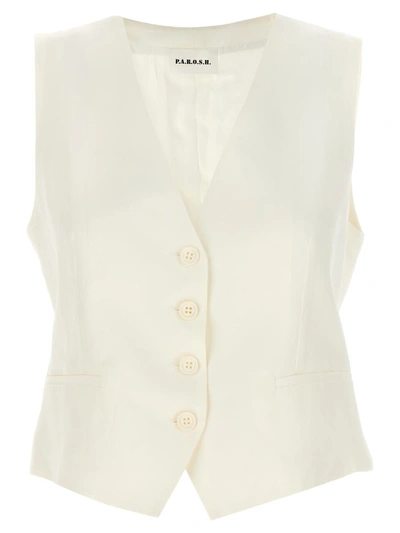 P.a.r.o.s.h . Single-breasted Vest In White