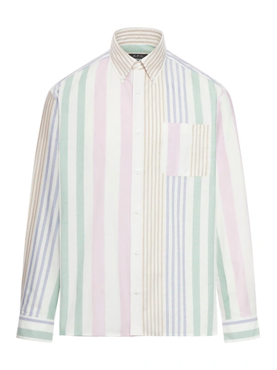 Apc Organic Cotton Shirt In Multicolour