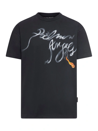 Palm Angels T-shirt With Print In Black