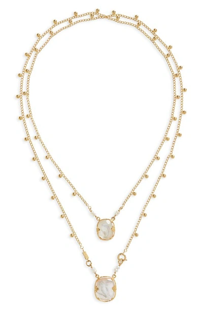 Gas Bijoux Scapulaire Necklace In White