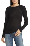 Rag & Bone Annalise Rib Wool-blend Sweater In Black