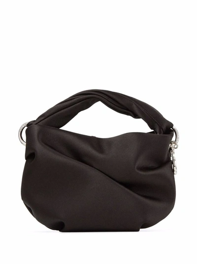 Jimmy Choo 'bonny' Black Handbag With Chain In Silky Satin Woman