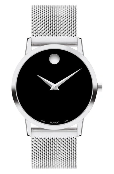 MOVADO MUSEUM CLASSIC MESH STRAP WATCH, 33MM