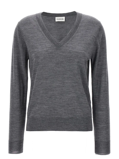 P.a.r.o.s.h . V-neck Sweater In Grey