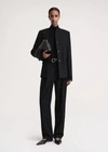 Totême Shawl Lapels Single-breasted Wool Blazer In Black