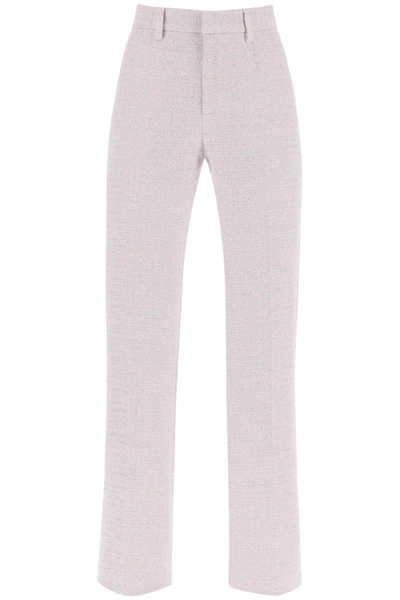Alessandra Rich Pants In Tweed Boucle In Multi-colored