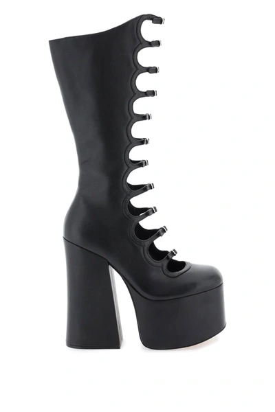 Marc Jacobs 200mm Kiki Tall Buckle Boot In Black