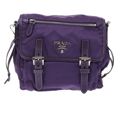 Prada Tessuto Synthetic Shoulder Bag () In Purple