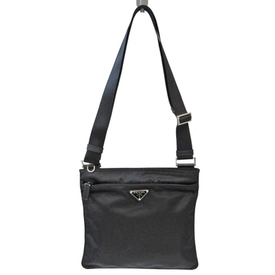 Prada Vela Synthetic Shoulder Bag () In Black
