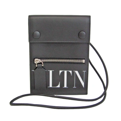 Valentino Garavani Vltn Black Leather Clutch Bag ()