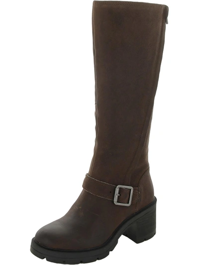 Lucky Brand Scoty Womens Leather Pull On Knee-high Boots In Multi