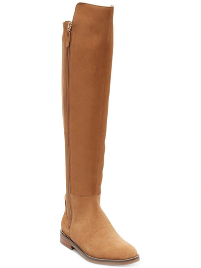 COLE HAAN CHASE WOMENS SUEDE ROUND TOE OVER-THE-KNEE BOOTS