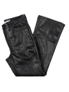 Good American Womens Faux Leather Crop Bootcut Pants In Black