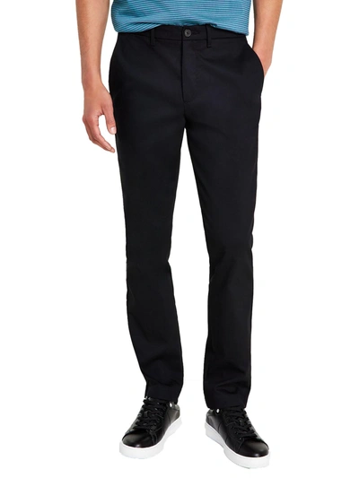 Calvin Klein Mens Wrinkle Resistant Stretch Chino Pants In Black