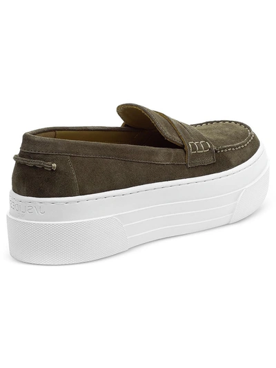 J/slides Ava Womens Suede Slip On Loafers In Black