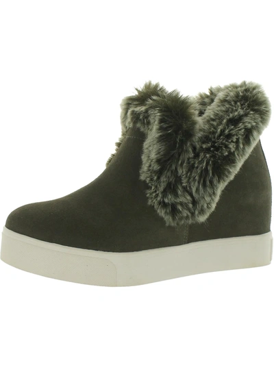 J/slides Sean Wp Womens Suede Cold Weather Booties In Green