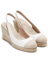COLE HAAN WOMENS LEATHER ESPADRILLE WEDGE SANDALS