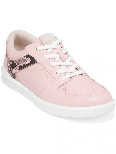 Cole Haan Grand Crosscourt Womens Leather Lace Up Casual And Fashion Sneakers In Pink