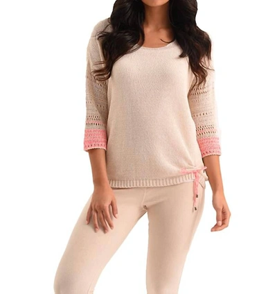 French Kyss Sloane Crochet Top In Beige