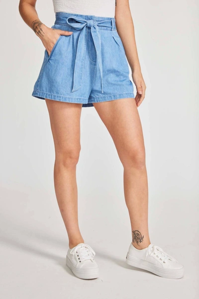 Bb Dakota Sunshine Toast Shorts In Chambray In Blue