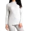 French Kyss Supersoft Mock Neck Pullover In Frost In Grey
