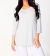 FRENCH KYSS TATIANA KASHMIRA 3/4 SLEEVE TUNIC IN GRAY