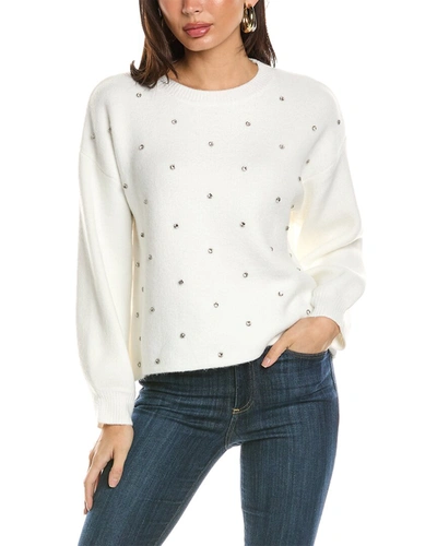 Harper Embellished Sweater In White
