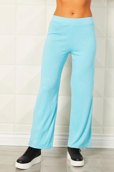 French Kyss Soft Stretch Lounge Pant In Surf In Blue