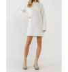 ENGLISH FACTORY COZY ROUND SWEATER DRESS IN WHITE