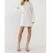 English Factory Cozy Round Sweater Dress In White In White