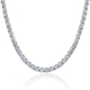 Pompeii3 Huge 23 Ct Diamond Tennis Necklace 14k White Gold 18" In Multi