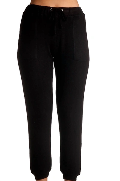 French Kyss Women's Supersoft Drawstring Jogger In Black