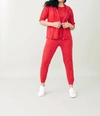 French Kyss Soft Stretch Hooded Vest In Red In Red