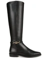 Sam Edelman Clive Womens Leather Square Toe Knee-high Boots In Black