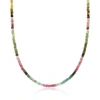 Ross-simons Multicolored Tourmaline Bead Necklace With 14kt Yellow Gold Magnetic Clasp In Multi