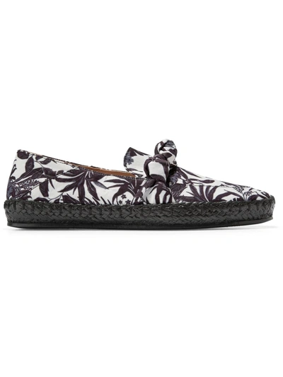 Cole Haan Knott Womens Canvas Floral Print Loafers In Black