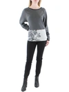 REFRIED APPAREL WOMENS RIBBED BUTTONS CREWNECK SWEATER