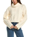 BCBGMAXAZRIA CABLE WOOL-BLEND SWEATER