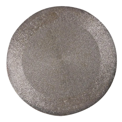 Tiramisu Beaded Placemat In Silver