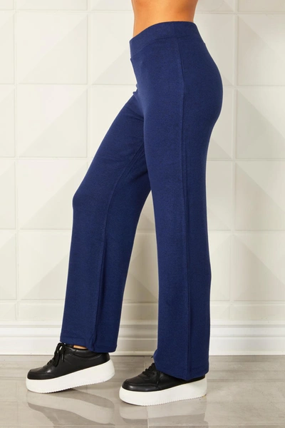French Kyss Soft Stretch Lounge Pant In Navy In Blue
