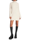 Steve Madden Abbie Womens Knit Cowl Neck Sweaterdress In White