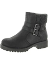 Gc Shoes Valli Womens Faux Leather Side Zipper Ankle Boots In Black