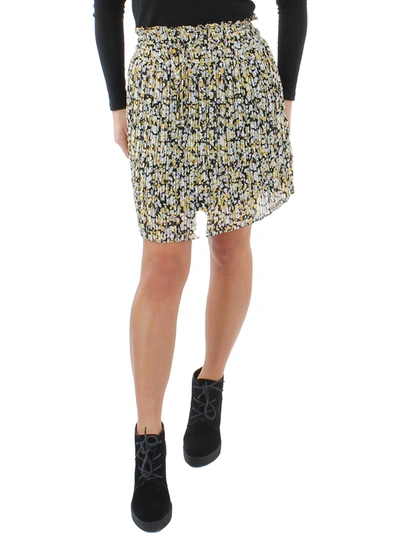 Karl Lagerfeld Womens Chiffon Floral A-line Skirt In Black