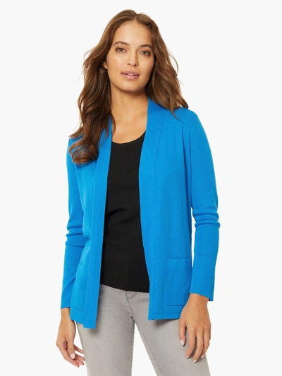 Jones New York Open Front Ribbed Icon Cardigan In Blue