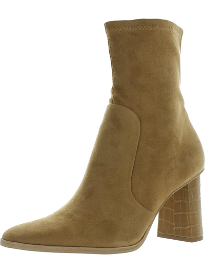 Dolce Vita Petya Womens Square Toe Embossed Heel Mid-calf Boots In Green