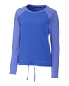 Cutter & Buck Response Lightweight Hybrid Womens Pullover Windbreaker In Blue