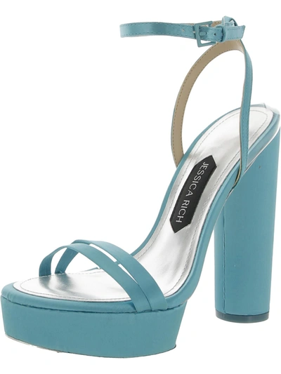 Jessica Rich Platform Womens Open Toe Ankle Strap Platform Sandals In Blue