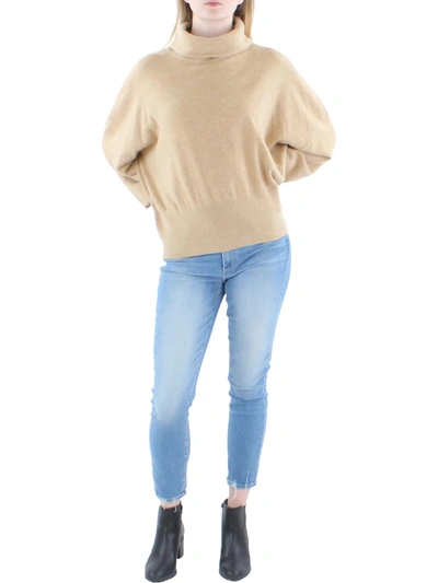 Lauren Ralph Lauren Womens Cashmere Knit Turtleneck Sweater In Brown